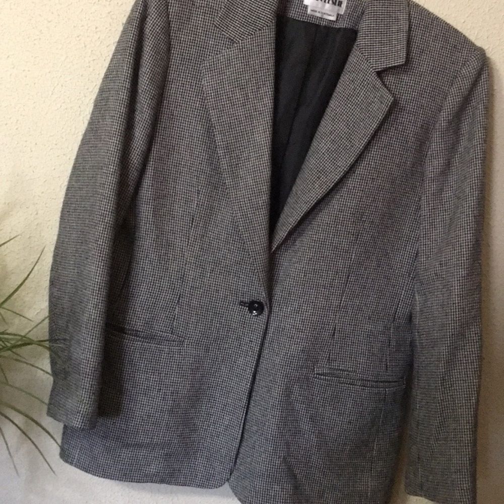 Vintage Wool Blend Plaid Blazer/Jacket 12
